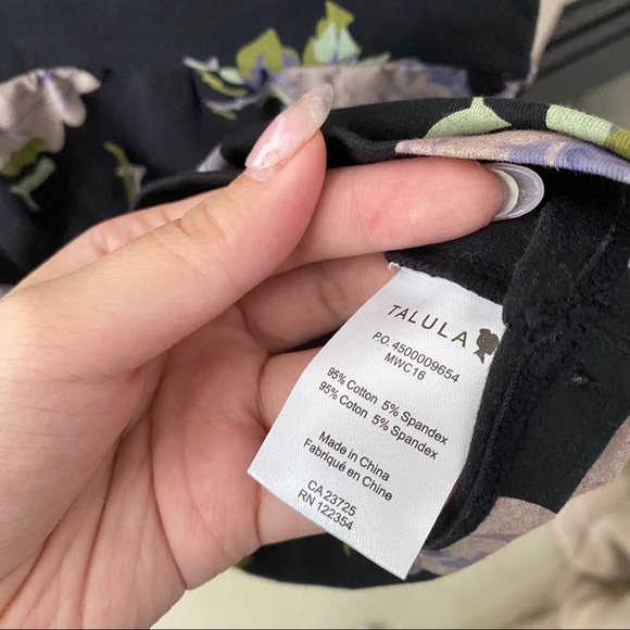 TALULA Black Purple Floral Bodycon Mini Skirt - Picture 4 of 5